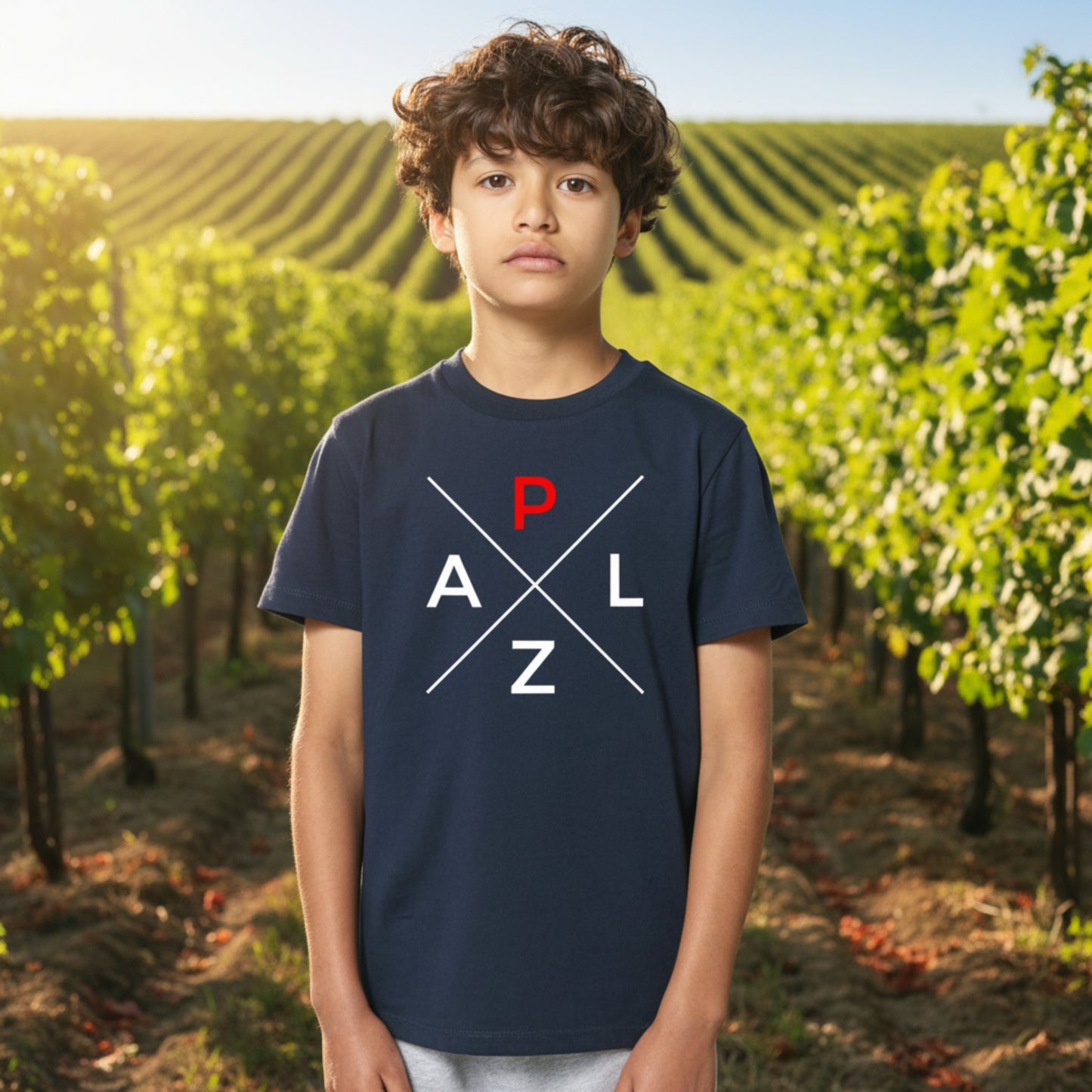 PALZ_T-Shirt_mit_gedruckten_Markenlogo_schwarz_marine