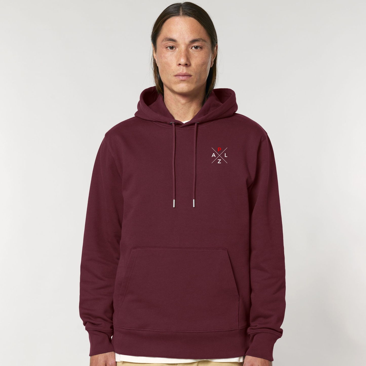 PalzPremiumHoodiemitgesticktenMarkenlogoburgundy