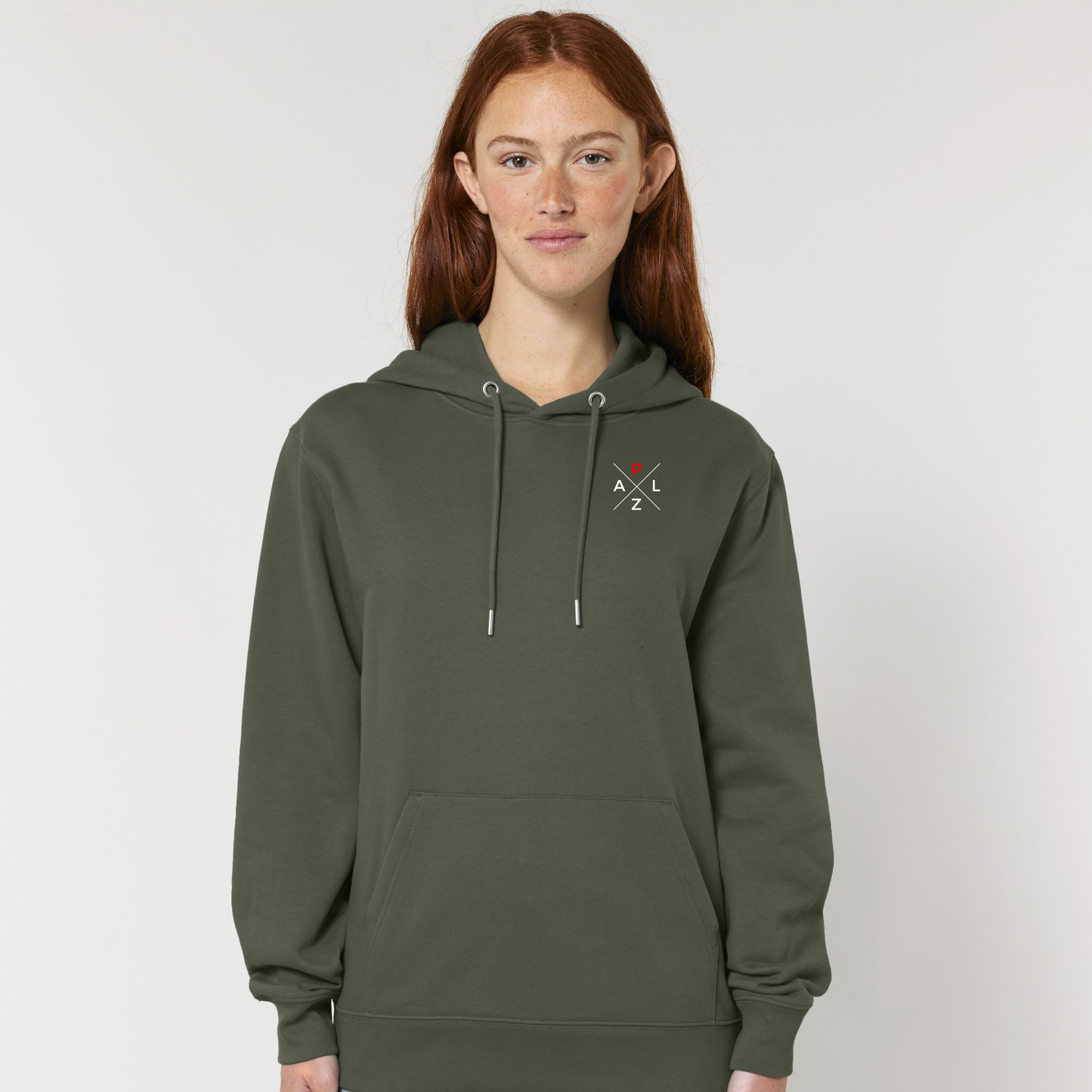 PalzPremiumHoodiemitgesticktenMarkenlogokhaki