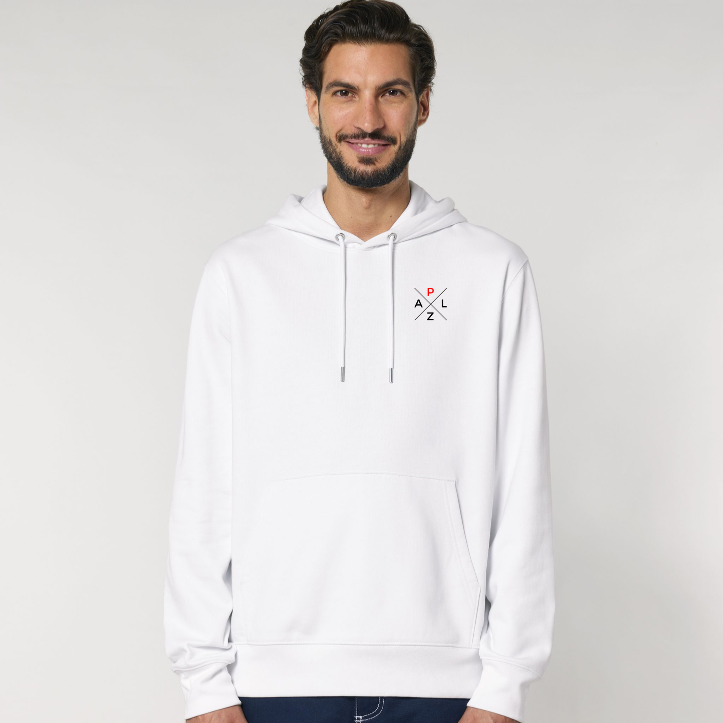 PALZ Premium weiß mit gestickten Markenlogo > Unisex