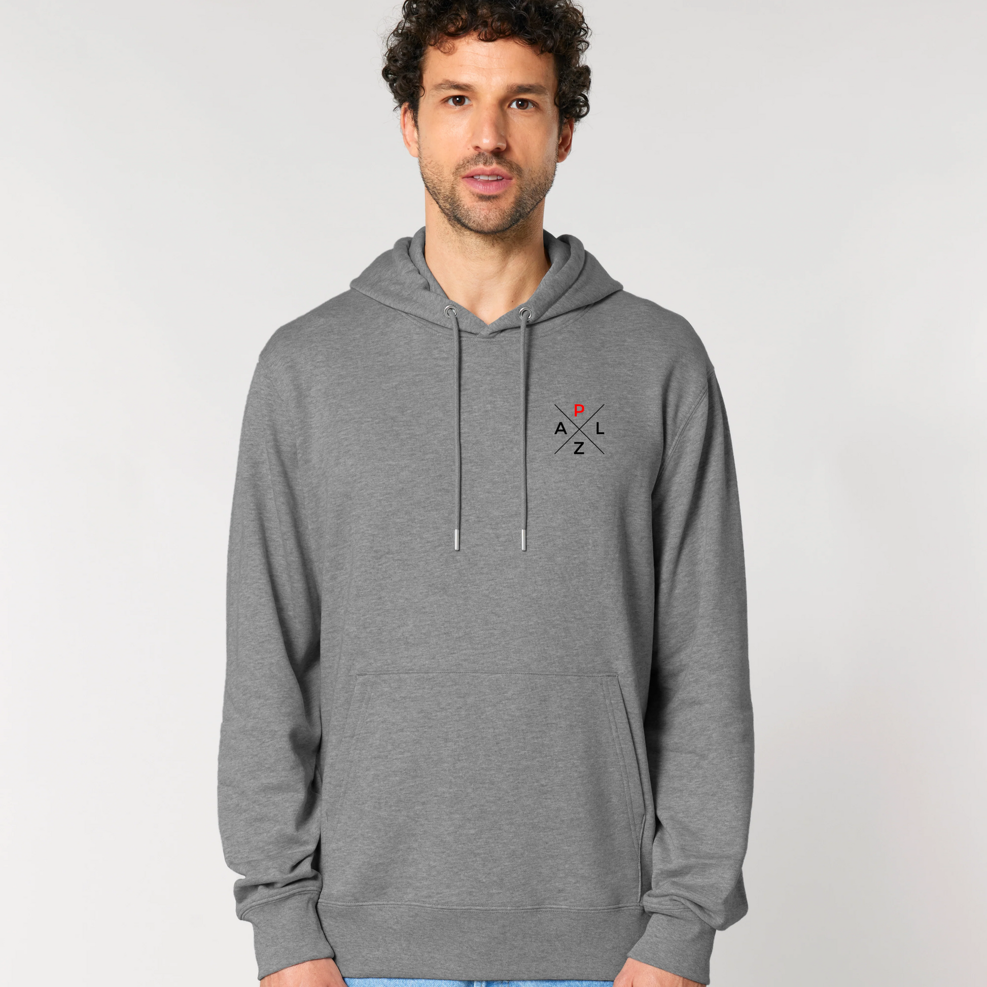 PALZ_Premium_schwarzes_Logo_hellgrau_hoodie