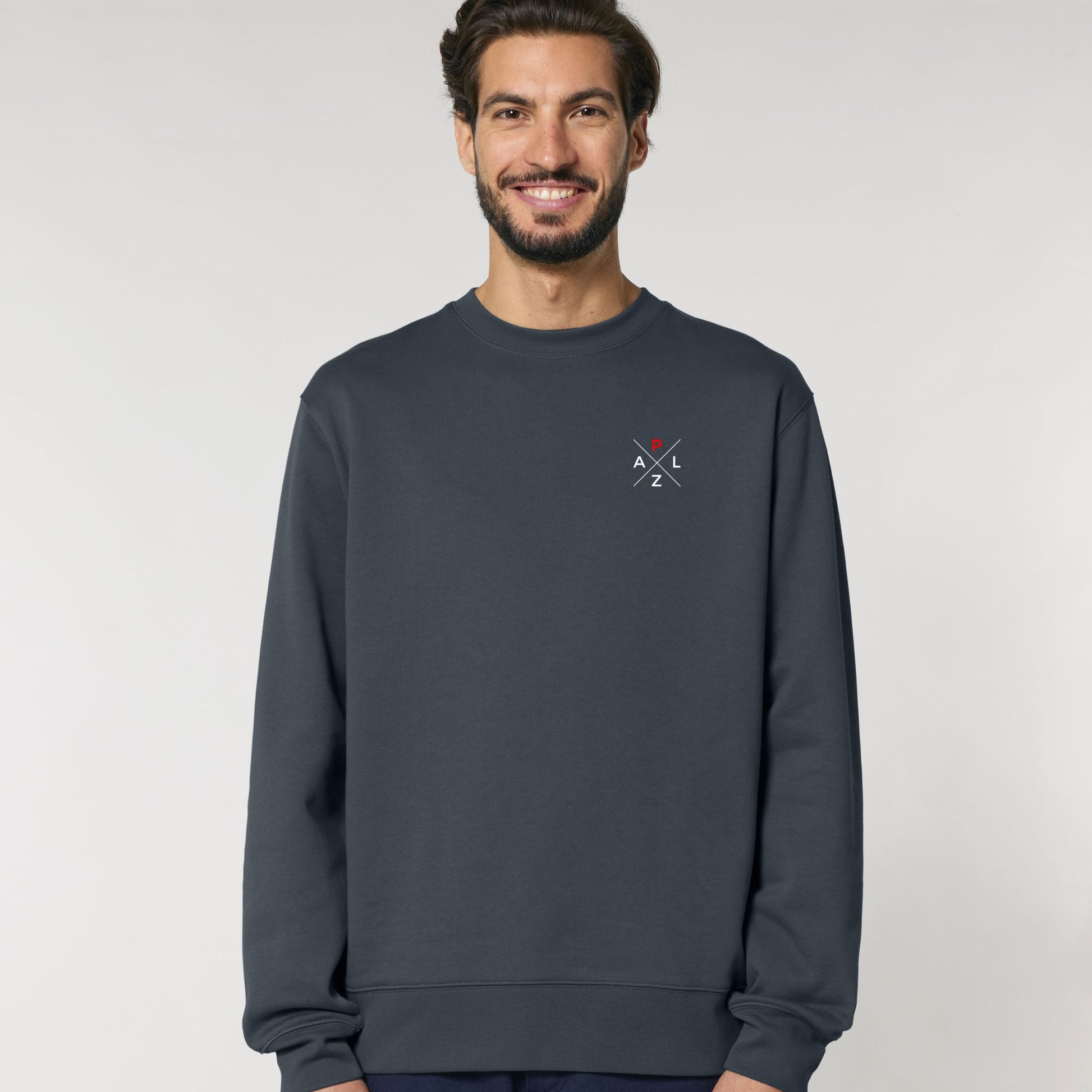PALZ_Sweater_mit_gestickten_Markenlogo_grau