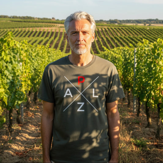 PALZ_T-Shirt_mit_gedruckten_Markenlogo_vorne_khaki