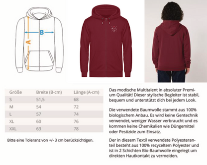 PALZ Zipper mit gestickten Markenlogo > Unisex